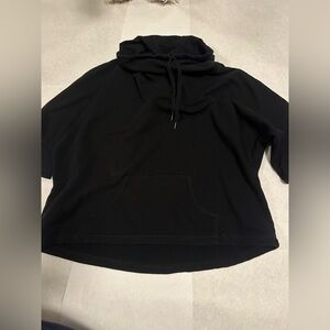 Black mock/turtle neck with Front Pocket